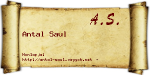 Antal Saul névjegykártya